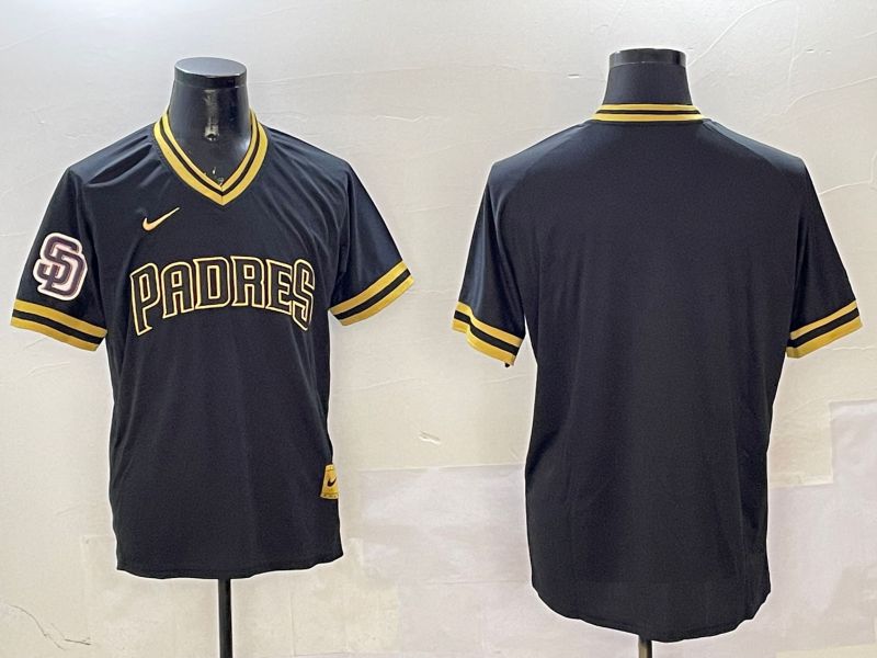 Men San Diego Padres Blank Black Gold Game 2025 Nike MLB Jersey style 2